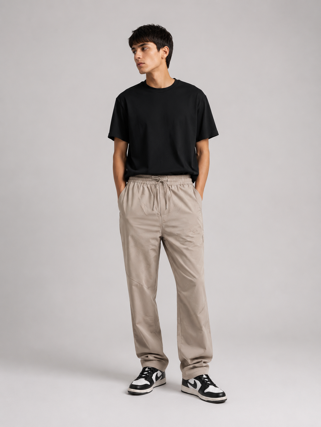 Off White Beige Track Pants