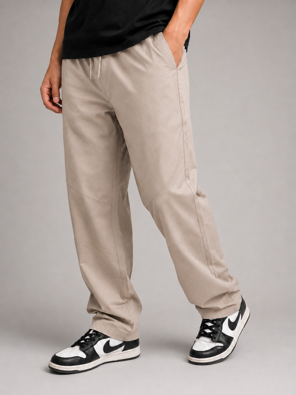 Off White Beige Track Pants