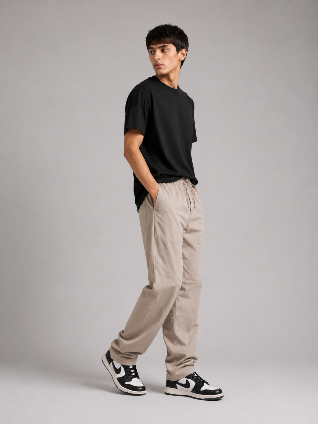 Off White Beige Track Pants