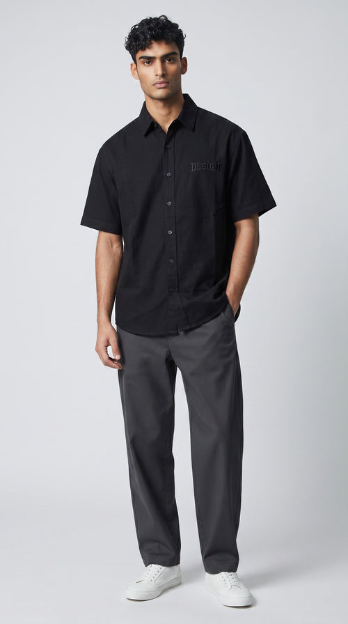 Black Short-Sleeve Shirt