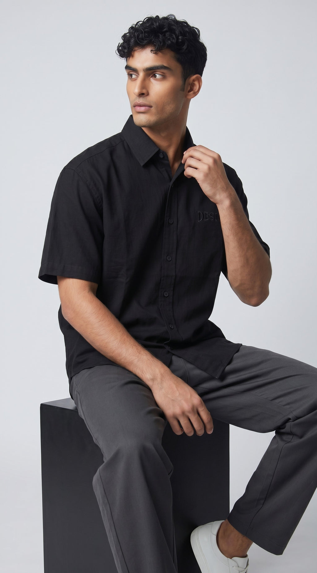 Black Short-Sleeve Shirt