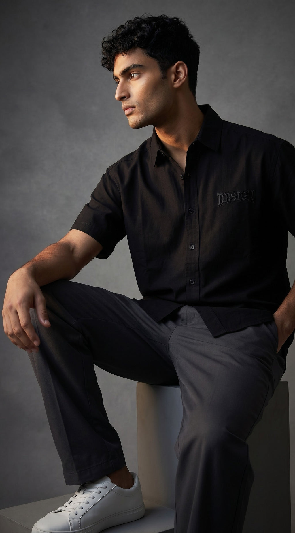 Black Short-Sleeve Shirt