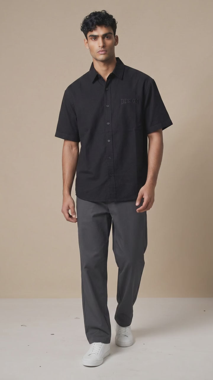 Black Short-Sleeve Shirt